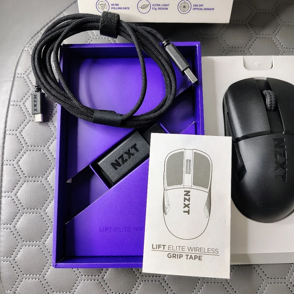 NZXT Lift Elite Wireless Gaming Mouse 26K DPI PixArt PAW3395 Black